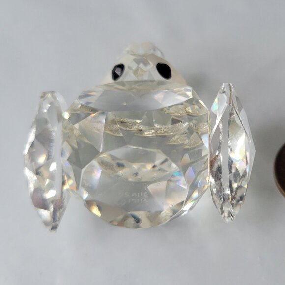 vtg IRIS ARC Swarovski Crystal Owl Bird Black Eyes Small Figurine  1.5" EUC Rare - Picture 6 of 9